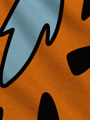Royaura 50's Retro Kartoon Orange Herren Kapuzenpullover Tasche Kapuze Strecken Große Größen Kunst Spaß Sweatshirts