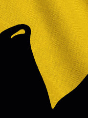 Royaura 50's Retro Kartoon Gelb Herren Kapuzenpullover Tasche Kapuze Strecken Große Größen Kunst Spaß Sweatshirts