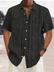 Royaura Baumwolle Leinen Basic Lässig Strukturiert hawaiisch Hemden Übergröße Urlaub Aloha Hemden