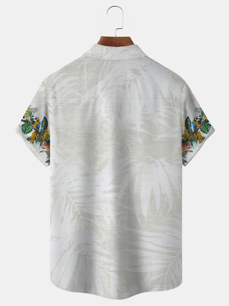Royaura Papagei Blumenmuster Herren Urlaub hawaiisch Groß und groß Aloha Hemden