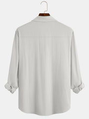 Royaura Retro Weiß Guayabera Herren Hemden Geblümt Kunst Atmungsaktiv Bequem Lager Button-Down Shirts