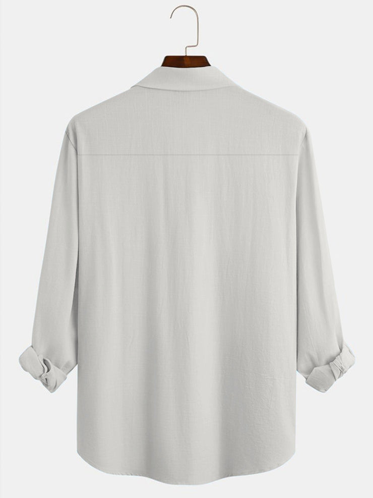 Royaura Retro Weiß Guayabera Herren Hemden Geblümt Kunst Atmungsaktiv Bequem Lager Button-Down Shirts