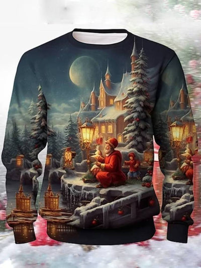 Grafik Weihnachten Klassisch Herren 3D-Druck Sweatshirt