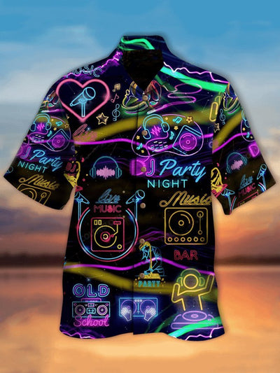Herren Das Leben ist besser Mit DJ Neon hawaiisch Hemden