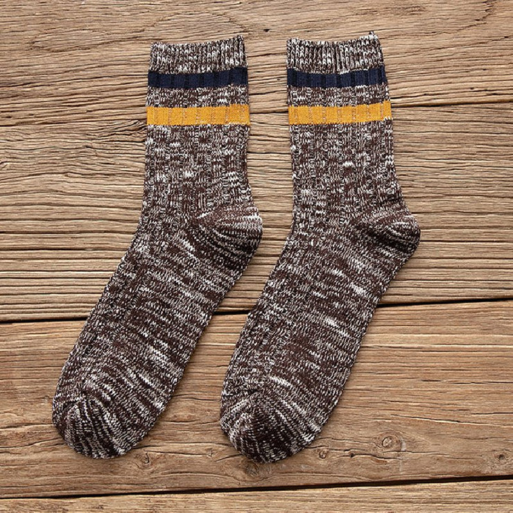 Herren Herbst und Winter mittleres Rohr Gestreift Farbe Baumwolle Lässig Socken