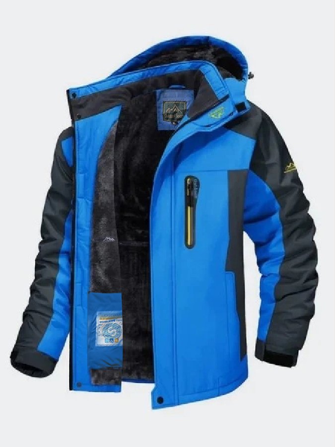 （Dieses Produkt fällt kleiner aus）Unifarben Winter Warm Outdoor Windschutz Herren Winterjacke