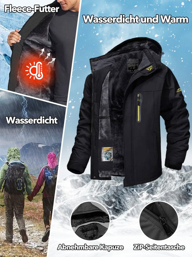 （Dieses Produkt fällt kleiner aus）Unifarben Winter Warm Outdoor Windschutz Herren Winterjacke