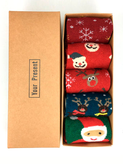 Royaura Weihnachten Weihnachtsmann Jacquard Warm Socken