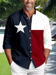 Royaura Texas Flagge Button Down Western Hemden Langarm Hemden