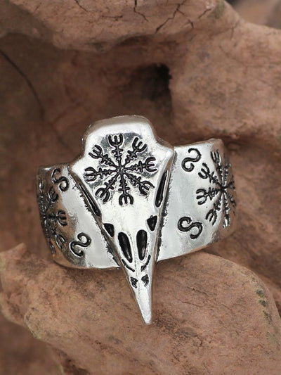 Odin Crow Schädel Ring