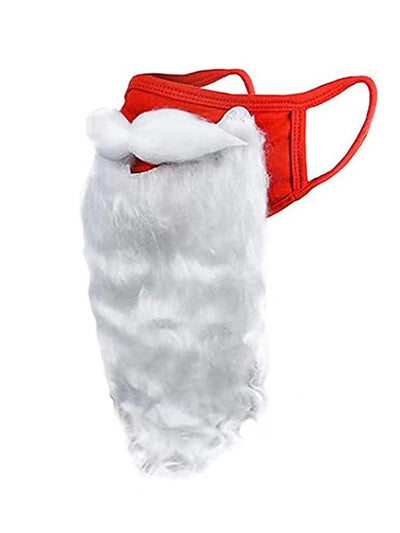Weihnachtsmann Maske Bartmaske Halloween lustig Kleid oben Weiß Weihnachten Maske staubdicht Baumwolle Maske