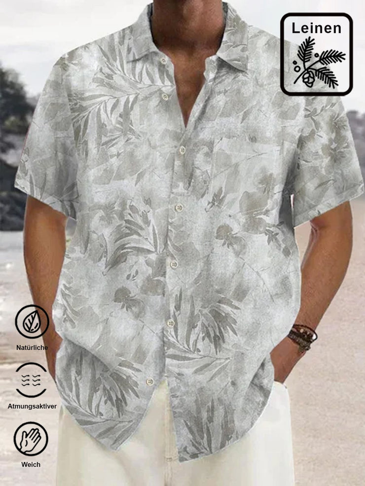 Royaura Baumwolle Leinen Geblümt hawaiisch Hemden Übergröße Urlaub Aloha Hemden