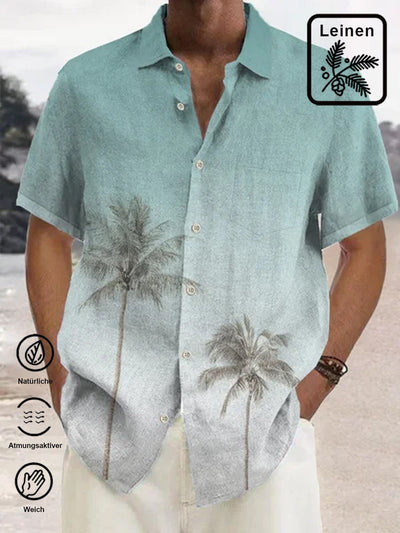 Royaura hawaiisch Coco Farbverlauf Print Brust Tasche Hemden Große Größen Resort Hemden