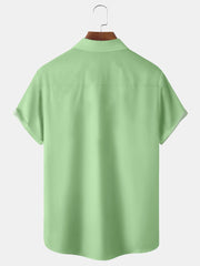 Royaura Basic Farbverlauf Linie Print Strand Herren hawaiisch Übergröße Hemden mit Taschen