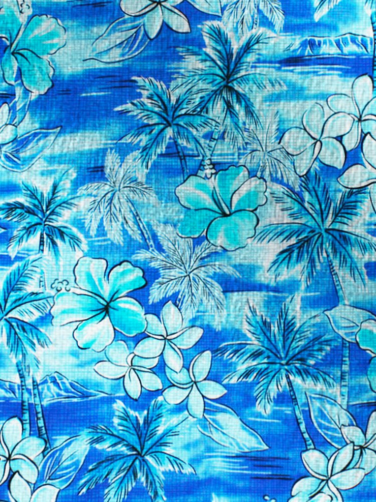 Royaura Baumwolle Leinen Kokosnuss-Plumeria Print Herren Urlaub hawaiisch Groß und groß Aloha Hemden