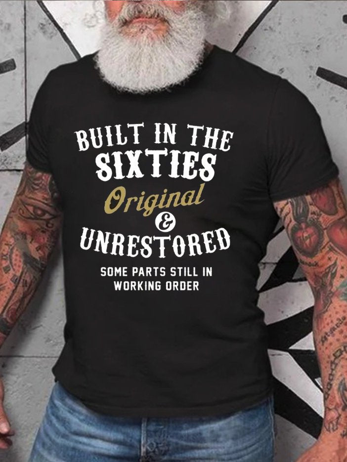 Herren Print T-Shirt Mit Sechziger Jahre