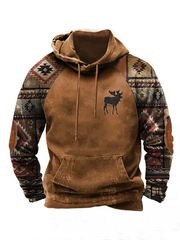 Royaura Kunst Retro Herren aztekisch Mit Kapuze Sweatshirt